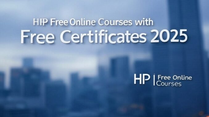 HP Free Online Courses with Free Certificates 2025