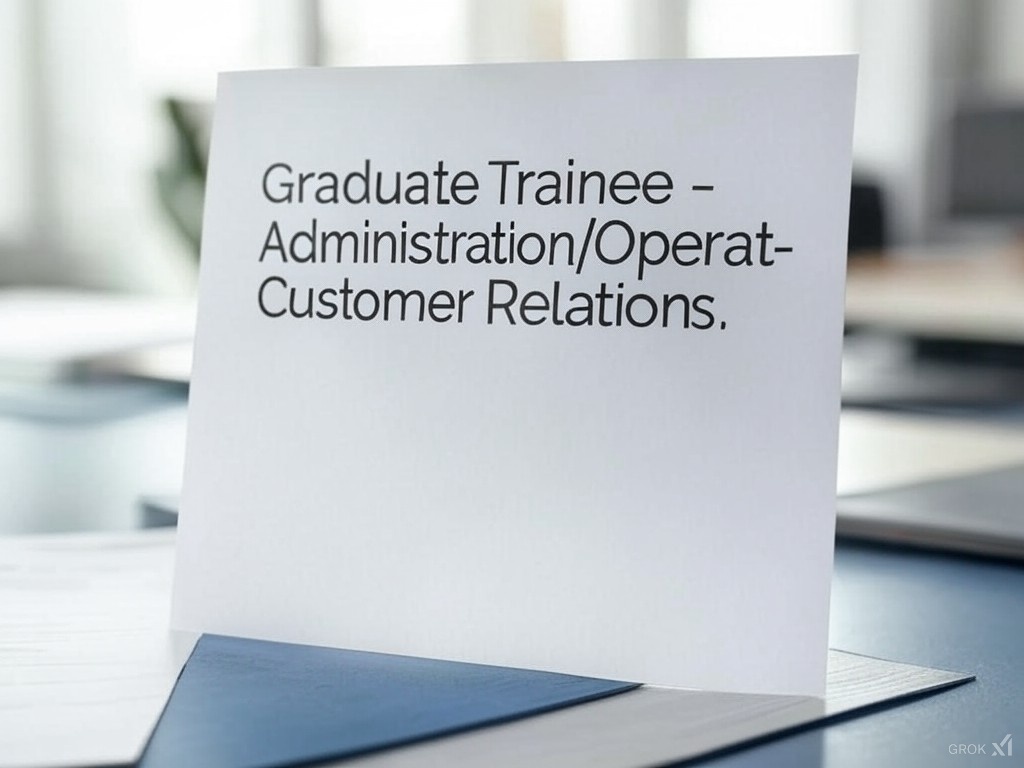 Apply Now: Graduate Trainee - Administration/Operations/Customer Relations