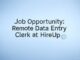 Job Opportunity: Remote Data Entry Clerk at HireUp