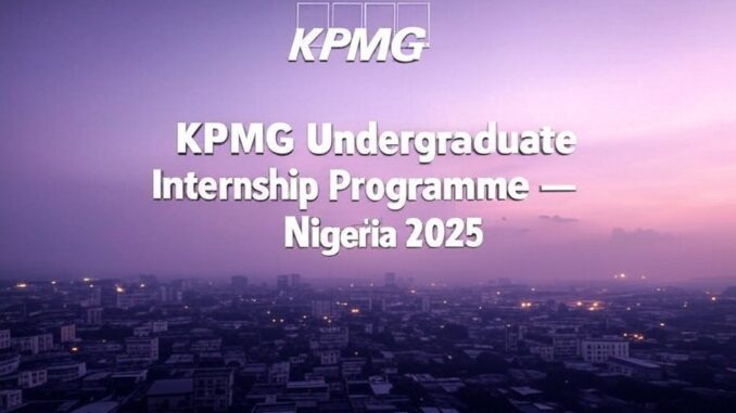 KPMG Undergraduate Internship Programme – Nigeria 2025