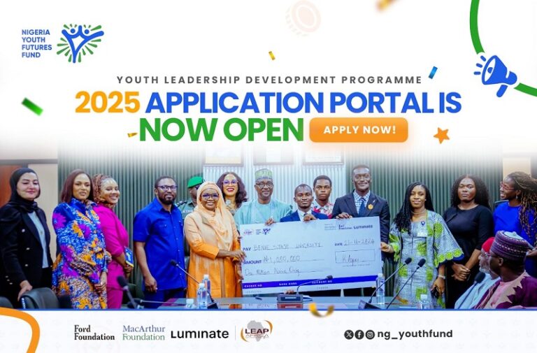 Link to Apply for Nigerian Youth Futures Fund Youth Leadership ...