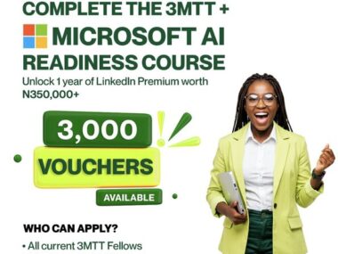 Apply Now | 3MTT & Microsoft Offer 3,000 Free LinkedIn Premium Vouchers for Nigerian Youths