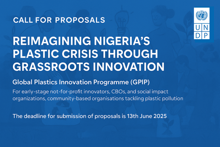 Call for Proposals: UNDP Nigeria Global Plastics Innovation Programme 2025