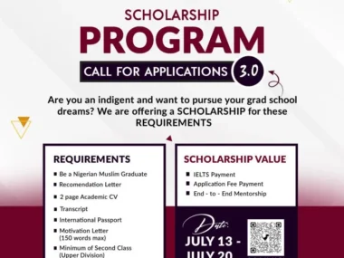 Call for Applications: Al Musaafir Scholarship 3.0 for Nigerian Graduates 2025