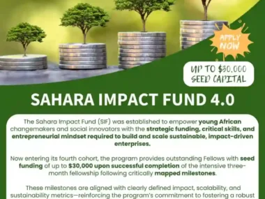 Call for Applications: Sahara Impact Fund (SIF) 4.0 for Young African Innovators | Up to $30,000 in Seed Funding