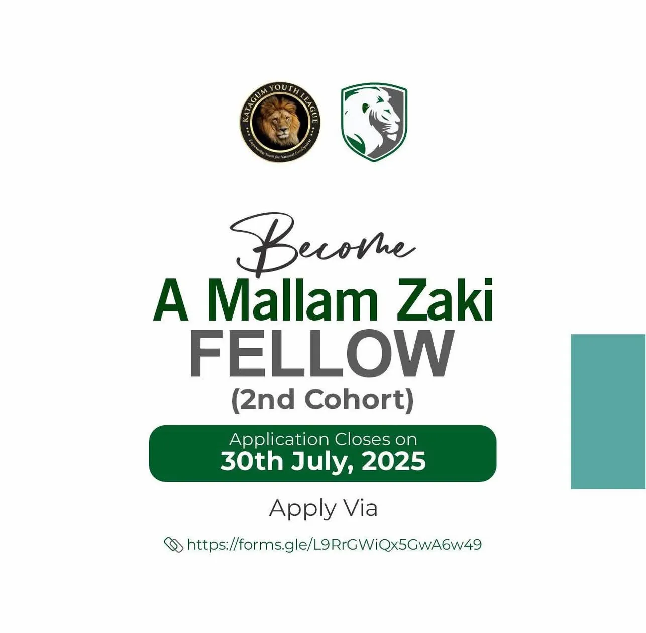 Applications Now Open for The Mallam Zaki Fellowship 2.0 Programme | 2nd Cohort