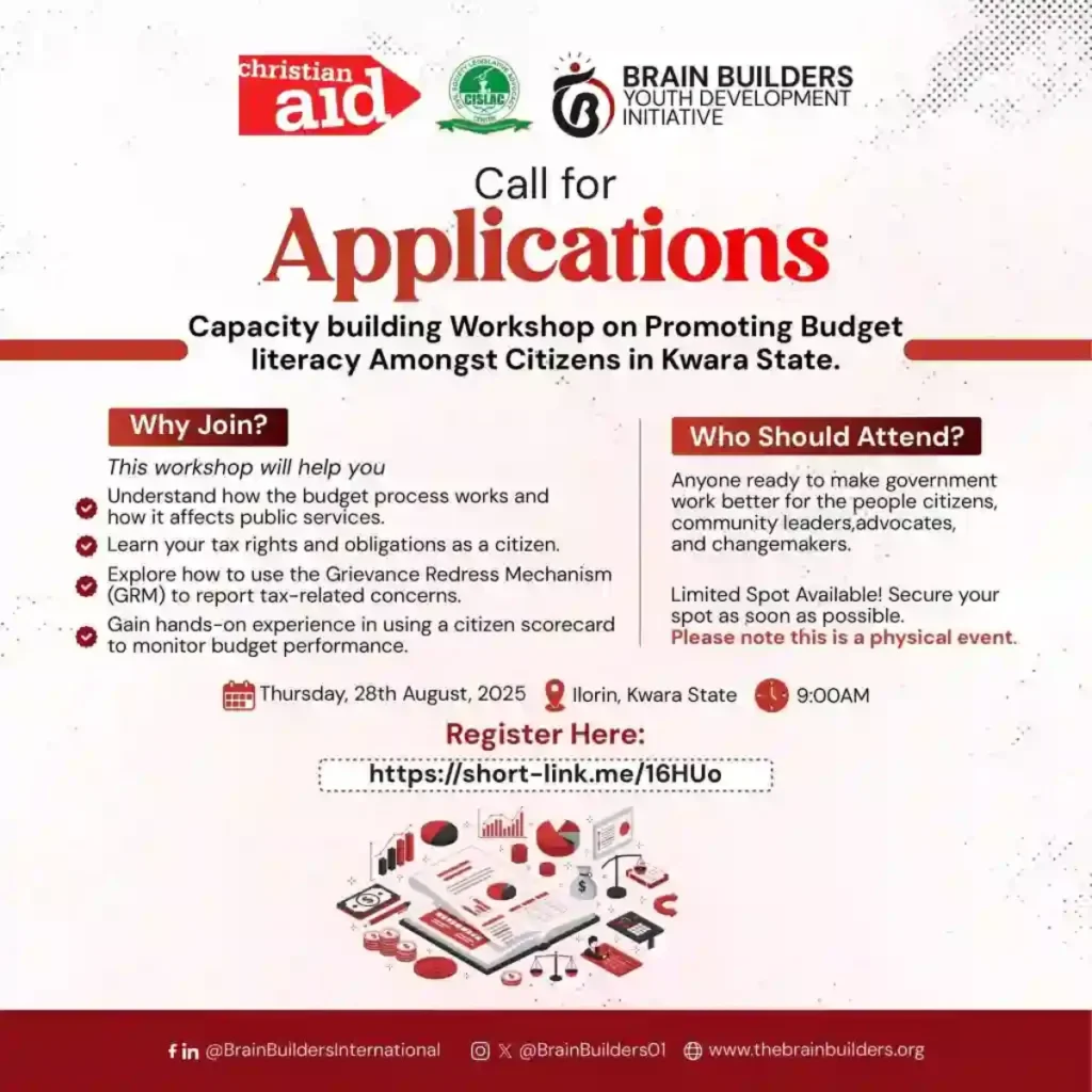 Call for Applications: Capacity Building Workshop on Promoting Budget Literacy 2025