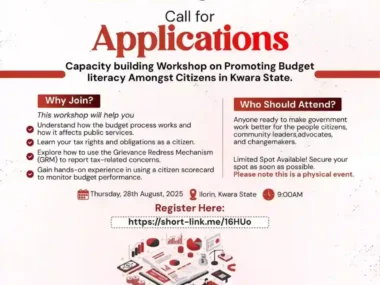 Call for Applications: Capacity Building Workshop on Promoting Budget Literacy 2025