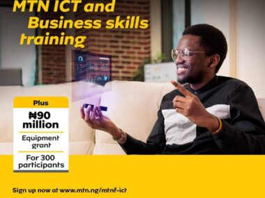 MTN Foundation ICT and Business Skills Training Phase 6 for young Nigerian Entrepreneurs | N90 million in Equipment Grant