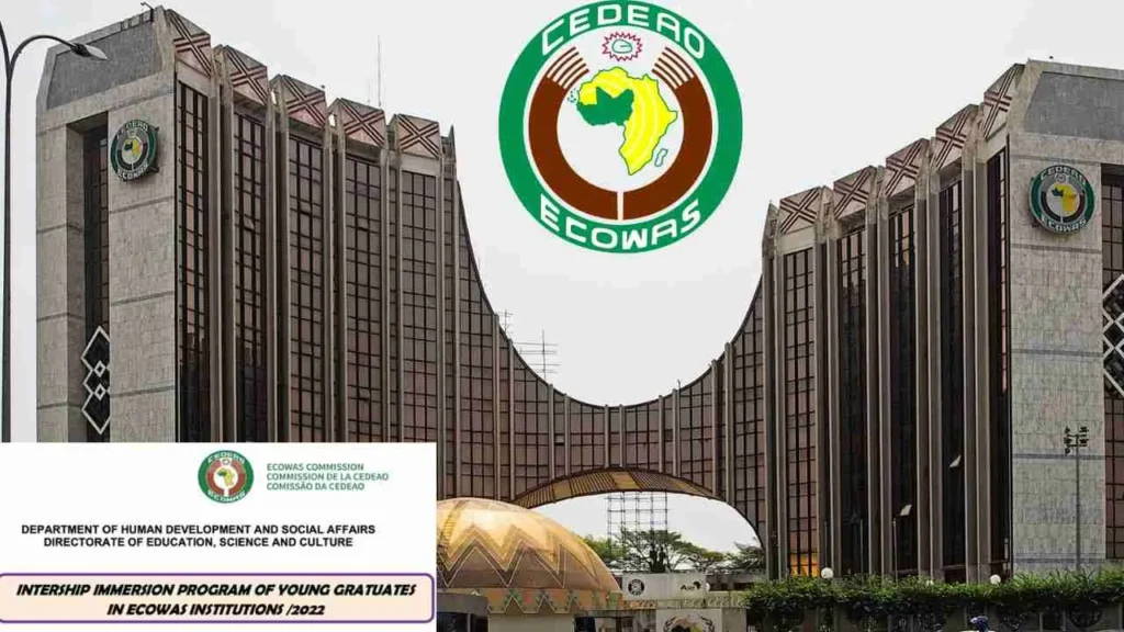 Call for Applications: ECOWAS Immersion Internship Program 2026 for Young Graduates