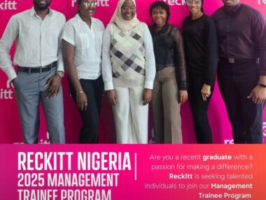 Call for Applications: Reckitt Nigeria Management Trainee Program for Young Graduates 2025