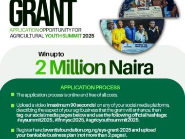 Call for Applications: Leventis Foundation Youth Agripreneur Grant 2025 | Up to ₦2 Million Funding Available