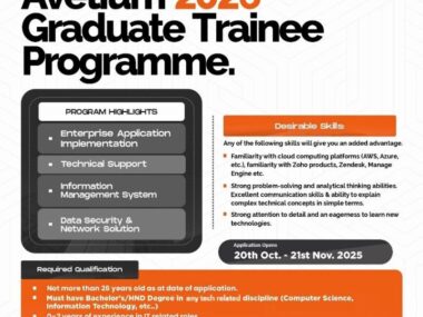 Avetium Opens Applications for the 2026 Graduate Trainee Programme | Apply Now