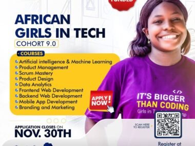 Call for Applications: Africa Agility Fully Funded African Girls in Tech Program Cohort 9.0