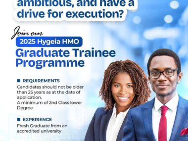 Hygeia HMO Graduate Trainee Recruitment 2025 – Entry-Level Opportunity for Fresh Graduates