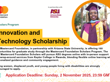 Mastercard Innovation and Technology Scholarship 2026 | Online Graduate Certificate
