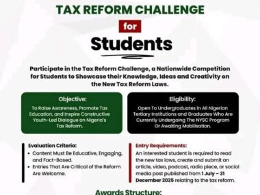 Federal Government of Nigeria Tax Reform Challenge for Students 2025 | Apply Now