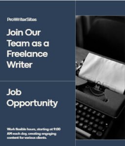 Call for Applications: Freelance Writer Needed at ProWriterSites Call for Applications: Freelance Writer Needed at ProWriterSites
