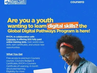 Refugee Youth Changemakers (RYCM) Global Digital Pathways Program | Fully Sponsored Access to Coursera