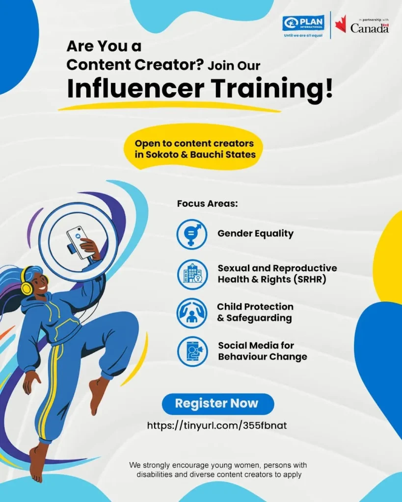 Call for Expression of Interest: Social Media Influencers Capacity-Building Session 2025 at Plan International