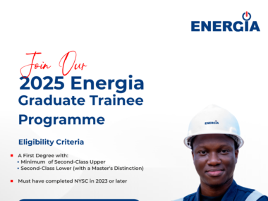 Energia Graduate Trainee Programme 2025 for Nigeria’s Next-Gen Energy Professionals | Link to Apply