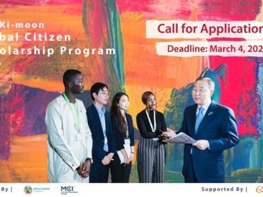 Call for Applications: Ban Ki-moon Global Citizen Scholarship Program 2026 for Young Changemakers | USD 500 Seed Grant