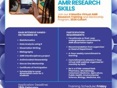 NextGen AMR Research Training and Mentorship Programme 2026 | Apply Now