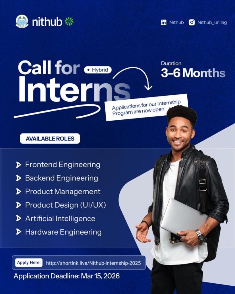 Call for interns: NITHUB Internship Programme 2026