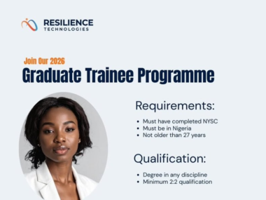 Call for Applications: Resilience Technologies Graduate Trainee Program | Monthly stipend of NGN150,000.00