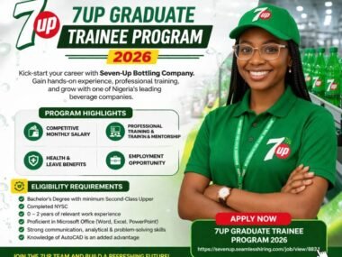 Call for Applications: Seven Up Bottling Company Graduate Trainee Program 2026