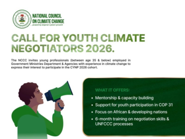 Call for Applications: National Council on Climate Change (NCCC) Youth Climate Negotiators Programme 2026