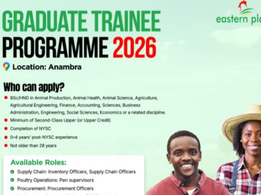 Call for Applications: Eastern Plains Graduate Trainee Programme 2026