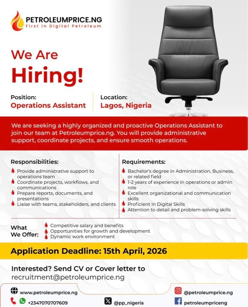 Apply Now: Operations Assistant Roles at Petroleumprice.ng 2026