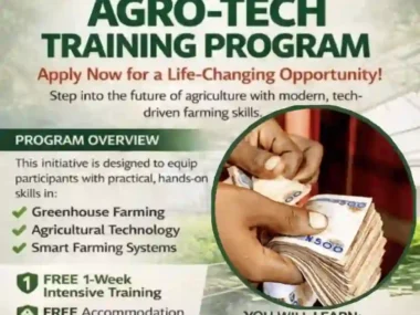 Enugu Agro-Tech Training Programme 2026 for Nigerian Youths | Fully Funded