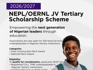 NNPC/OANDO Tertiary Scholarship Scheme 2026/2027 for Young Nigerian Students