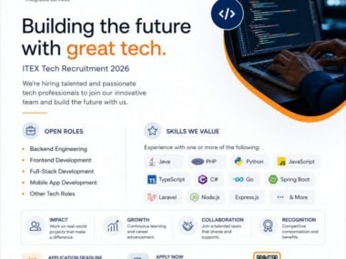 Call for Applications: ITEX Tech Recruitment 2026 (Multiple Roles)
