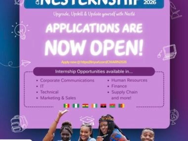Call for Applications: Nestle CWAR Nesternship 2026 For Africans