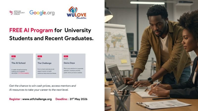 Google AI Bootcamp 2026 in Partnership with African Technology Forum for African Students & Graduates Google AI Bootcamp 2026 in Partnership with African Technology Forum for African Students & Graduates