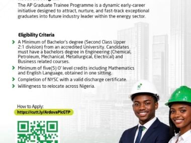 Apply for the Ardova Plc Graduate Trainee Program 2026