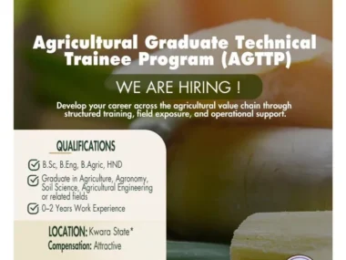 Call for Applications: BUA Foods Agricultural Graduate Technical Trainee Programme (AGTTP) 2026