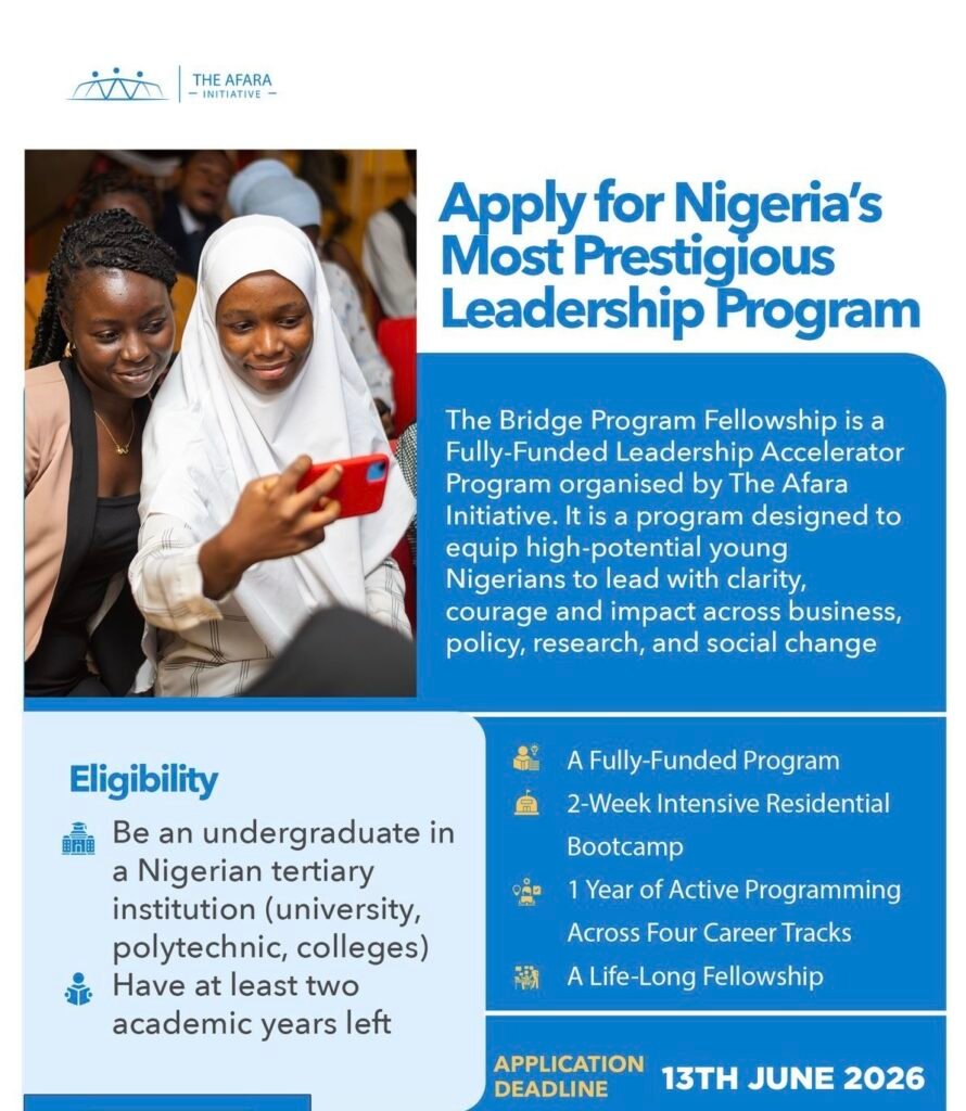The Bridge Leadership Bootcamp 2026 | Fully Funded Residential Opportunity for Nigerian Students Nationwide
