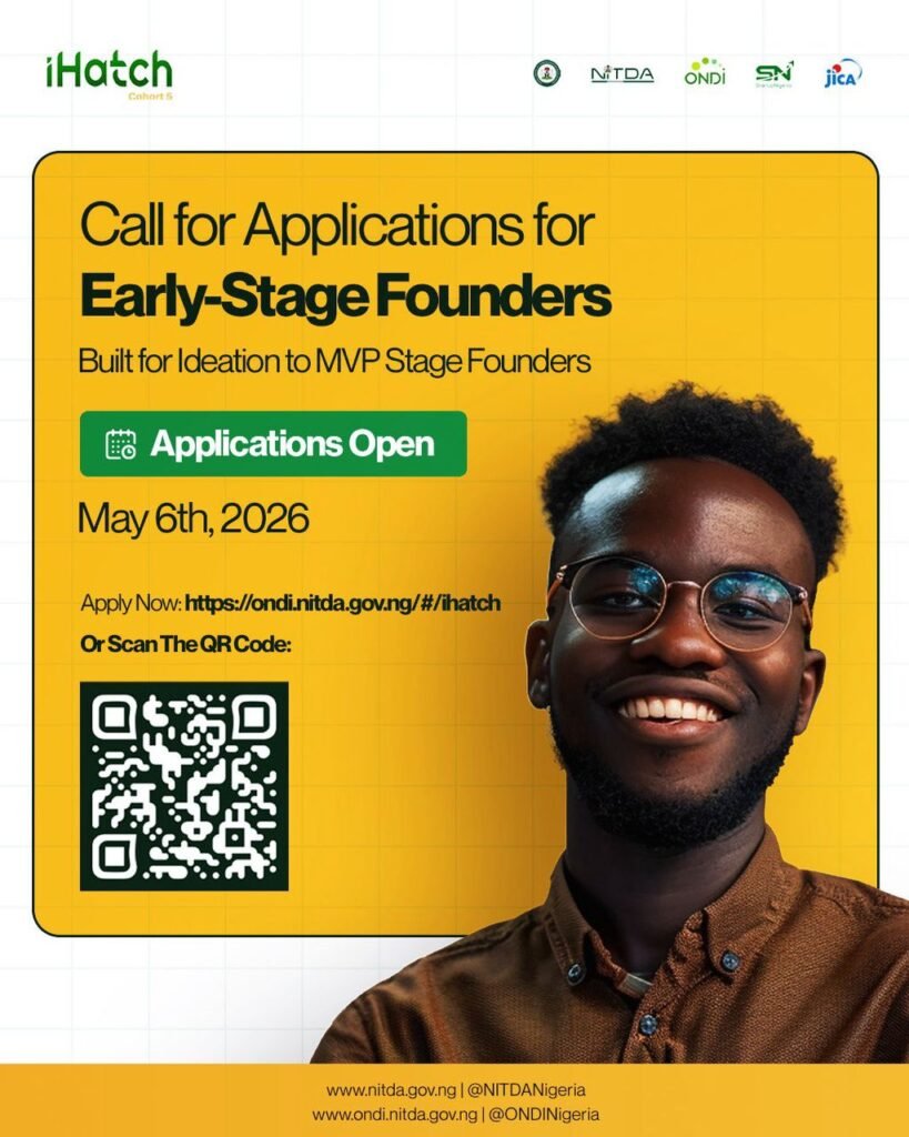 NITDA iHatch Nationwide Incubation Programme Cohort 5 Opens Applications for Nigerian Startups