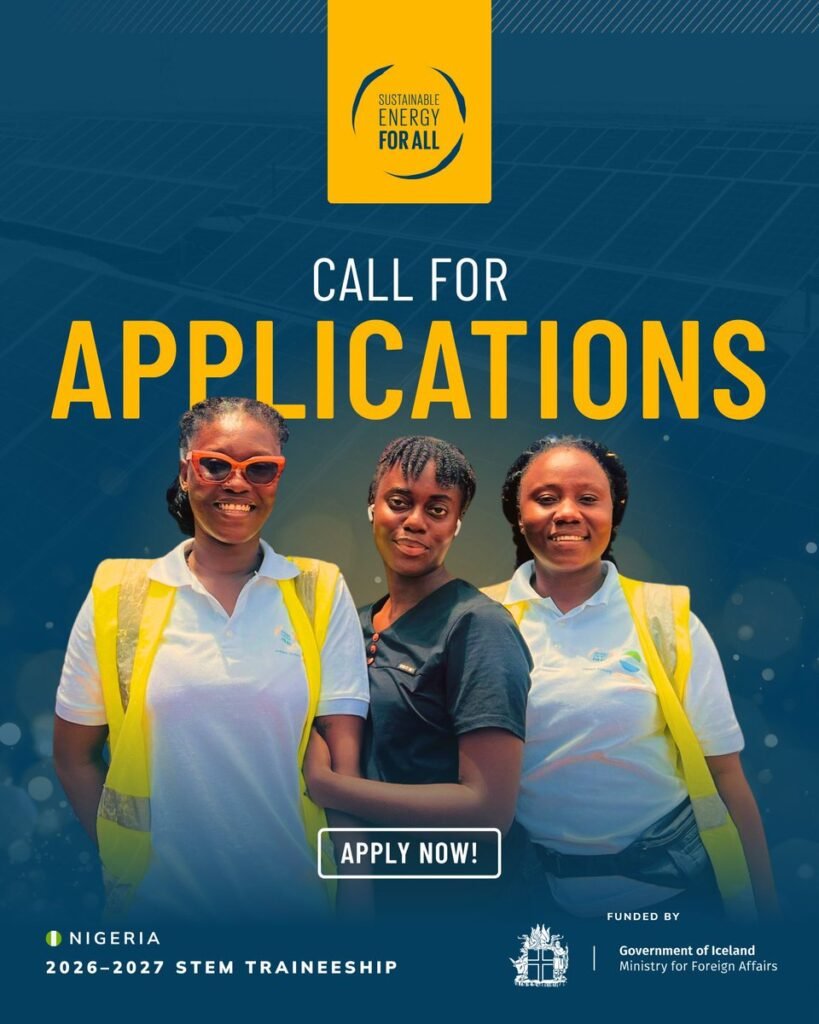 Call for Applications: UNOPS STEM Traineeship (SEforALL) Program 2026 for Women in Nigeria