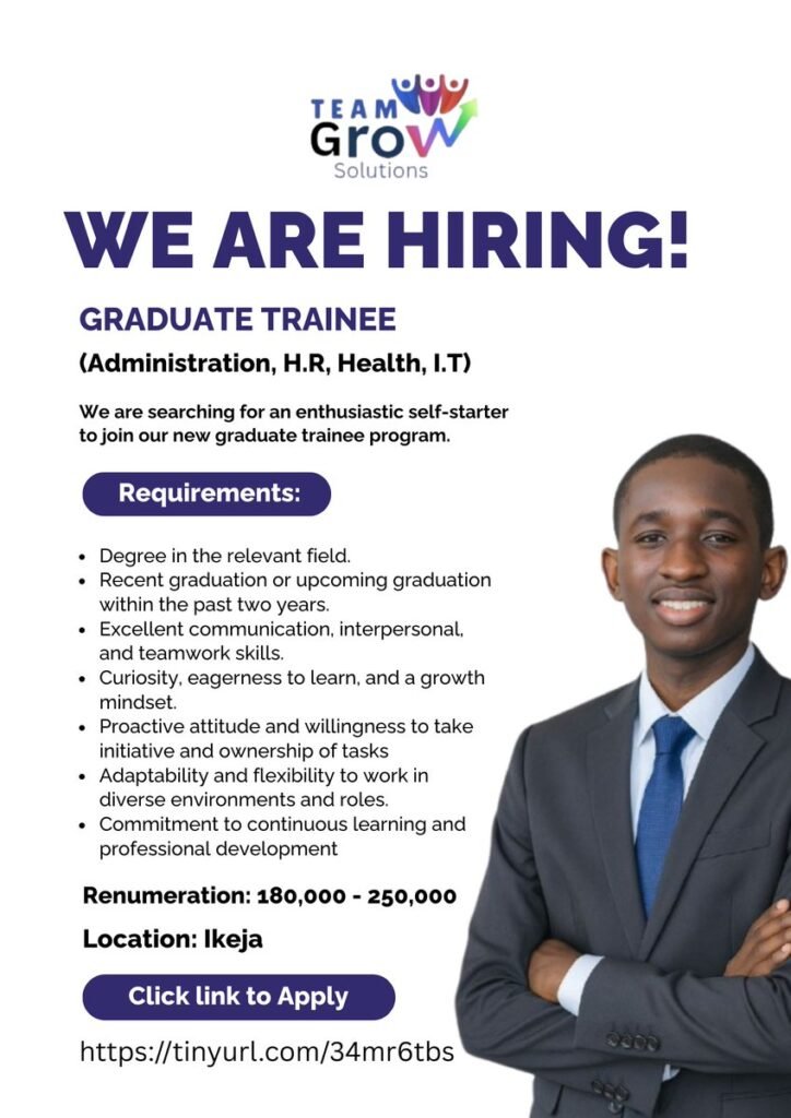 Call for Applications: Graduate Trainee Program 2026 at Team Grow Solutions